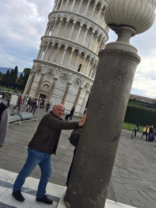 Мой дядя отправился на опирающуюся башню Пизы, не уверен, что он полностью схватил концепцию