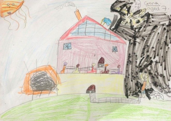 Если бы наши дома были разработаны детьми они бы выглядели так дети дом прикол жилье забавно художники рисунок