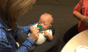 Our 4-Month-Old Son Matthew Received His Hearing Aids And Responded To Sounds For The First Time