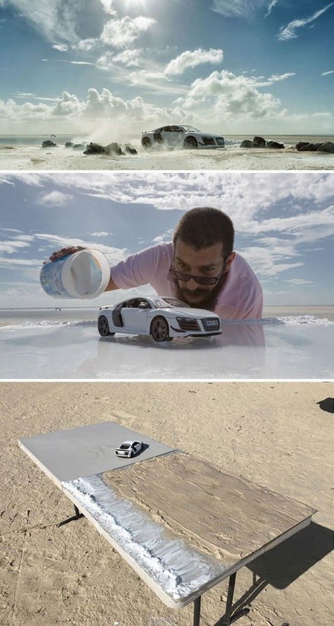 Audi Asks Photographer To Photograph Their 0000 Sports Car He Uses Miniature Toy Car Instead