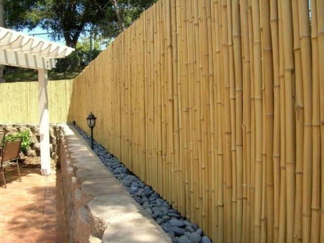Бамбук всегда напоминает какиелибо острова так устройте свое райское местечко огражденное бамбуковым забором
