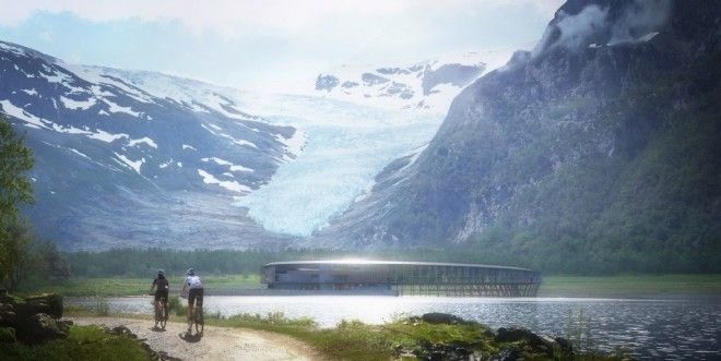Проект необычного отеля на солнечных батареях в Норвегии