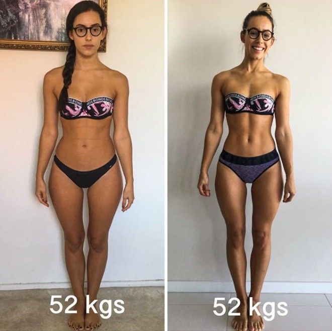 Одни и те же люди с тем же весом, но в разной в форме