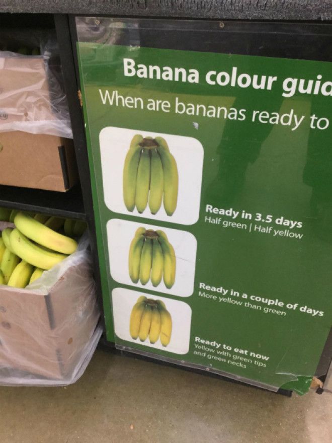 Таблица зрелости бананов