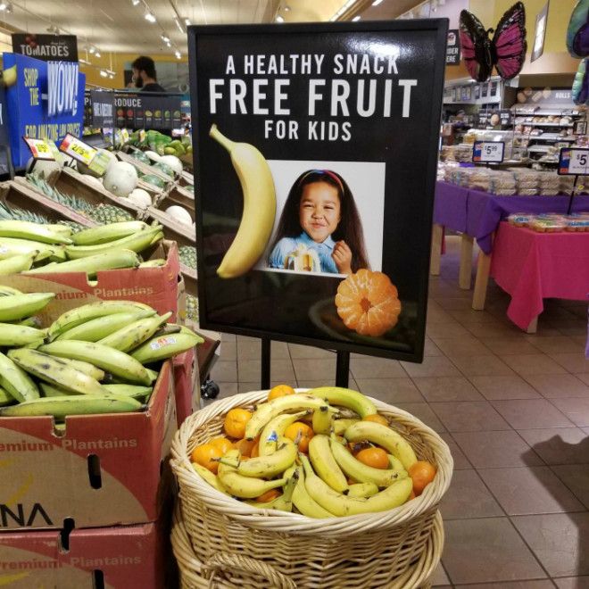 Бесплатные фрукты для детей
