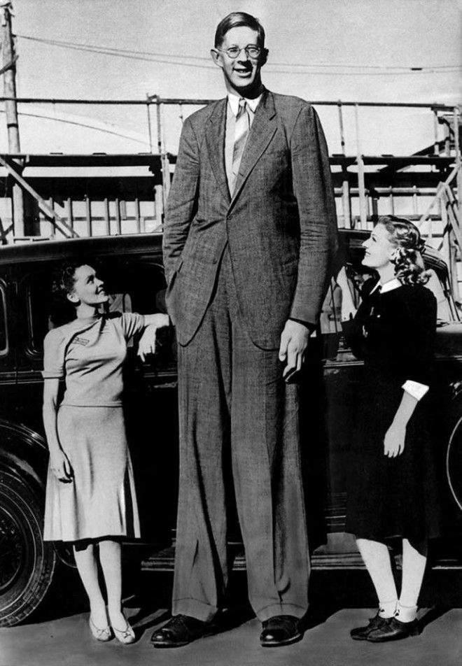 SЭти редкие кадры покажут каким огромным был самый высокий человек на Земле