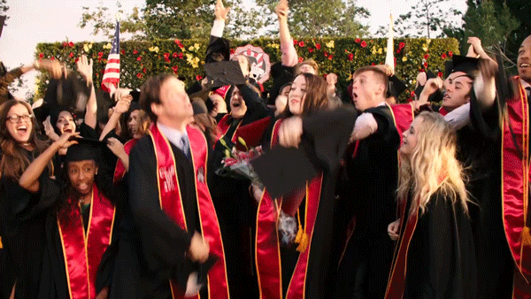 Graduation GIF by Cooper Barretts Guide To Surviving Life