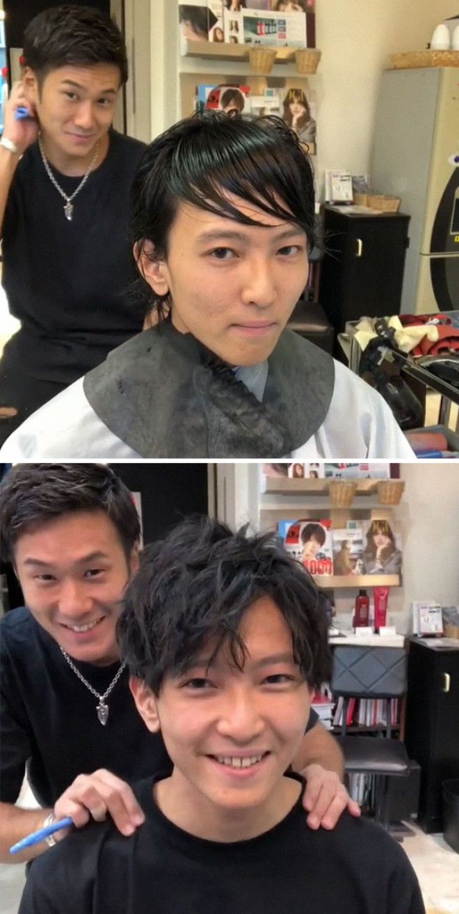 Японский парикмахер показывает насколько круто меняются его клиенты после стрижки Шоу Оцуки Shou Otsuki