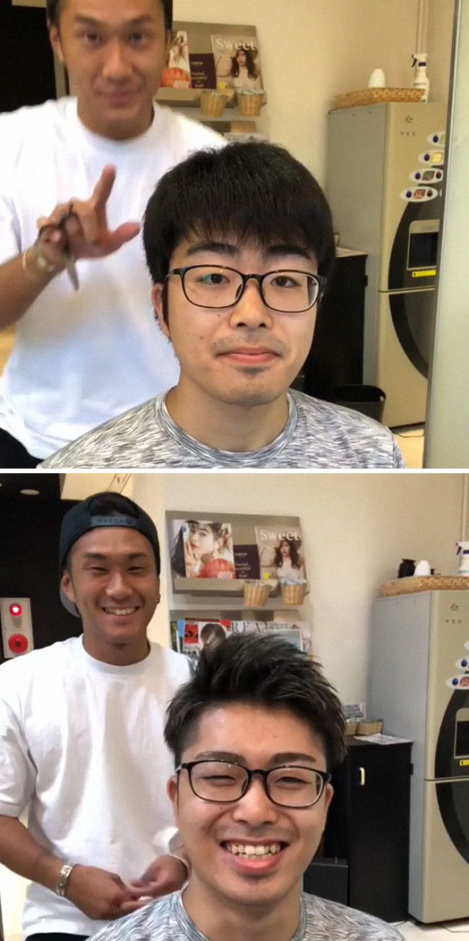 Японский парикмахер показывает насколько круто меняются его клиенты после стрижки Шоу Оцуки Shou Otsuki