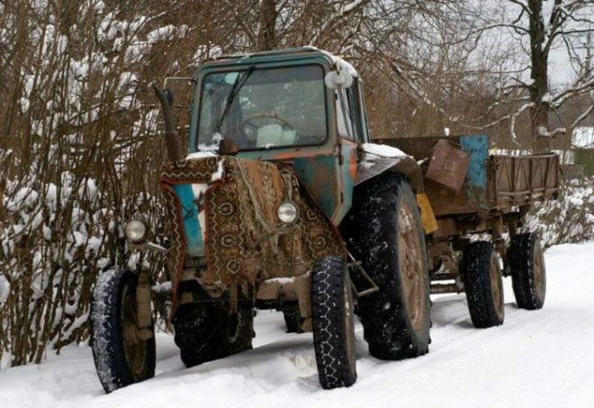 Зимний тюнинг трактора