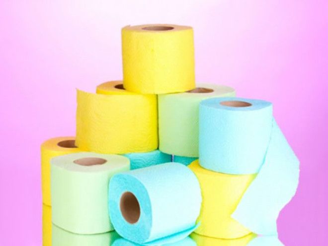 Разноцветная туалетная бумага