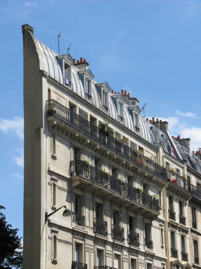 Самое обрезанное здание Парижа Skinny Haussmann Building Франция Фото pinterestcom