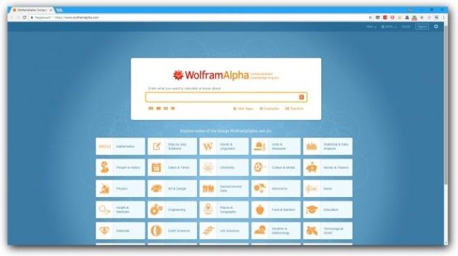 Лучшие поисковики: Wolfram|Alpha