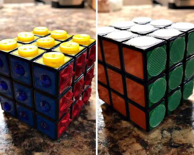 Кубик Рубика для слепых Фото Pausecafein