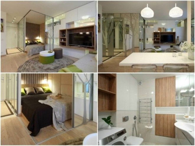 Наглядный пример преобразования 34 кв м старья в стильную двухкомнатную квартиру Фото interiorsmallru