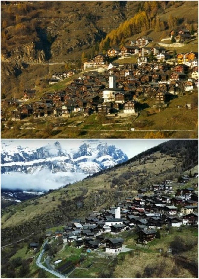 На данный момент уже очень много домов заброшены или служат в роли дачи Альбинен Швейцария Фото liveinternetru
