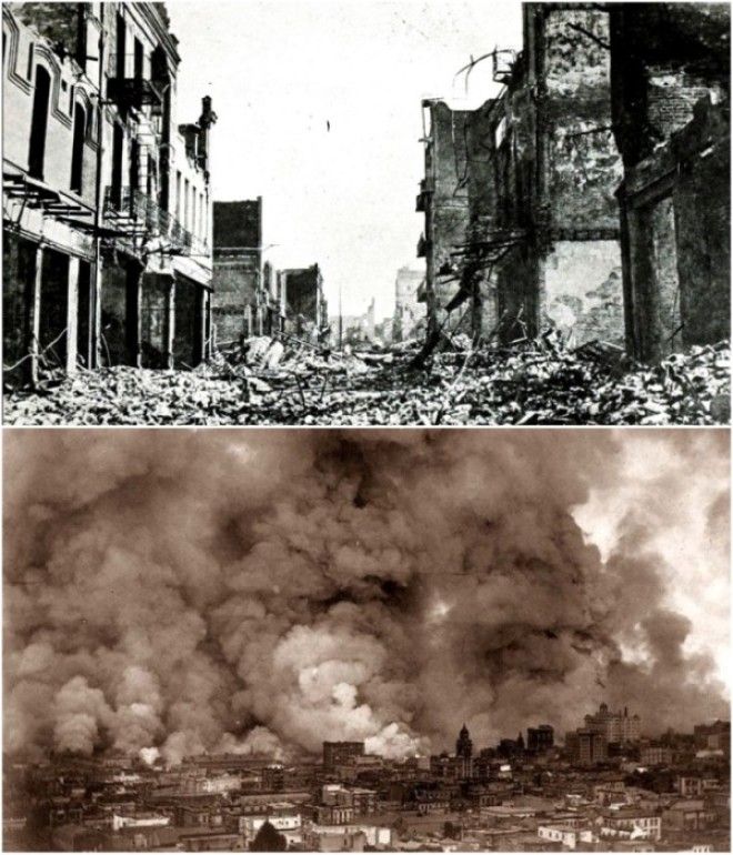 Землетрясение 1906 г и пожар после него оставили в городе практически одни руины хроника СанФранциско Фото regnumru